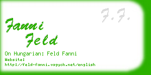 fanni feld business card